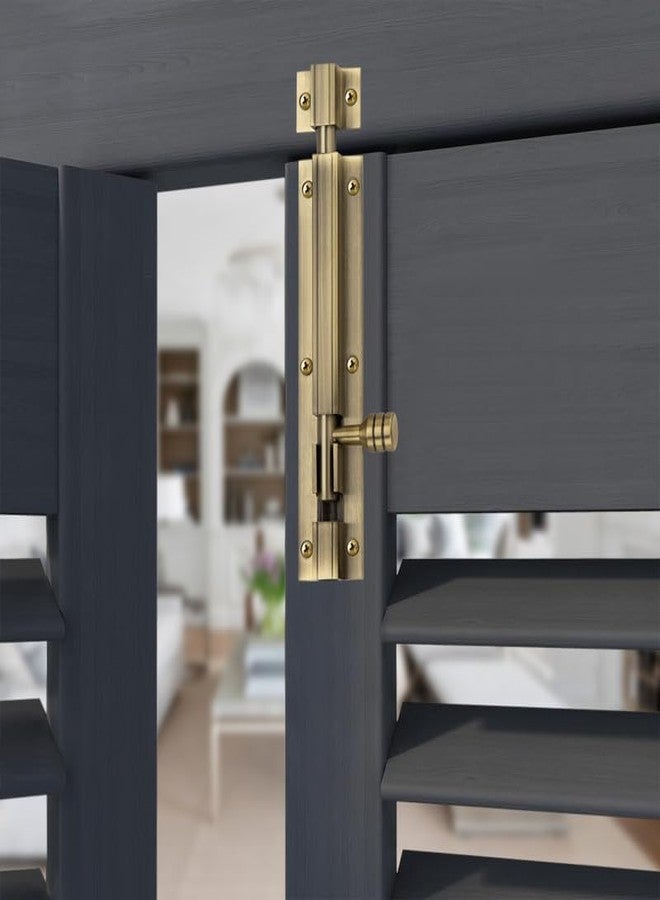 كومباس مجموعة كومباس من 4 قطع | مزلاج برج من الألومنيوم 4 بوصات 10 مم | لمسة نهائية عتيقة | مزلاج برج للأبواب والنوافذ للمنازل والمكاتب | رويال - Image 3